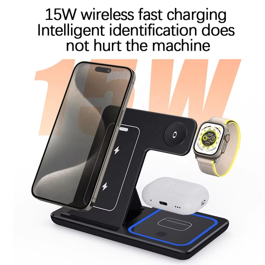 Portable 3-in-1 Wireless Charging Stand