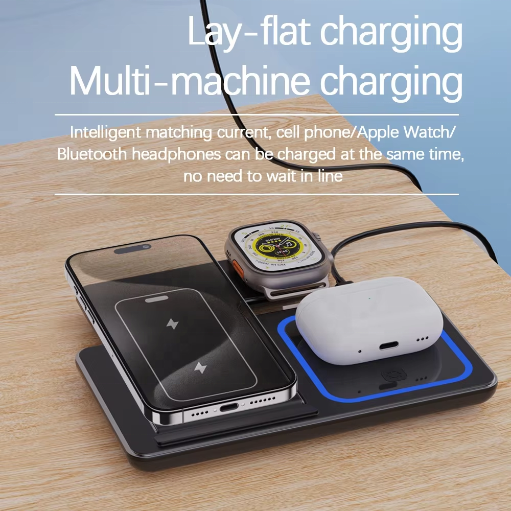 Portable 3-in-1 Wireless Charging Stand
