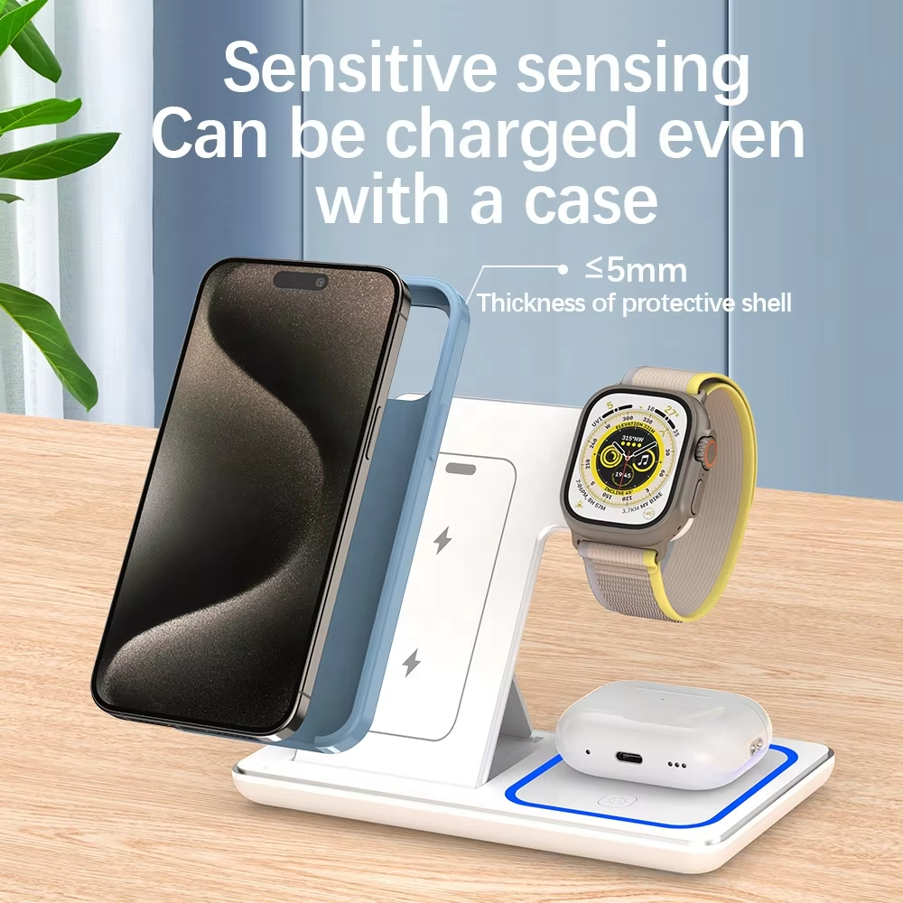 Portable 3-in-1 Wireless Charging Stand